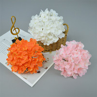 Têtes de fleurs d'hortensia artificielles en latex de haute qualité, aspect réaliste, pour la décoration de la maison et des mariages, fausses têtes de fleurs d'hortensia