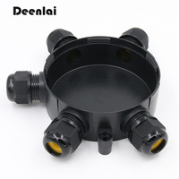 Boîte de jonction ronde sous-marine IP68 Boîte d'alimentation extérieure Boîte électrique étanche souterraine 5 voies