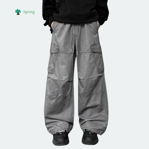 <span class=keywords><strong>Pantalon</strong></span> cargo coupe droite décontracté en polyester/coton délavé, coupe-vent et respirant, collection Printemps 2026 - Product Image 1