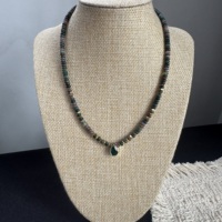 Collier Pendentif Personnalisé en Cristal Multicolore Délicat, Plaqué Or Vintage, avec Perles d'Espacement en Pierre Naturelle, Bijoux Bohèmes en Pierres Précieuses