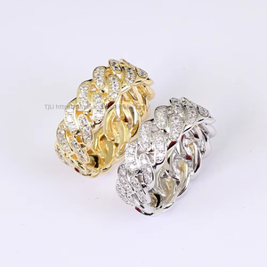 Classic Zircon Men's <b>Ring</b> 8mm Cuban <b>Ring</b> for Men and Women <b>Couples</b> <b>Ring</b> - Product Image 3