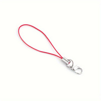 Porte-clés corde lanière composants cordon fileté porte-clés en métal accessoires porte-clés mousqueton lanière