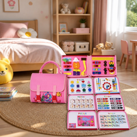 Keçe Sessiz Kitap Meşguliyet Kitabı, Yeni Yürümeye Başlayan Çocuklar İçin Montessori Erken Öğrenme Duyusal Aktivite Kitabı Eğitici Oyuncaklar Çocuklar İçin İnce Motor Becerileri Geliştirici