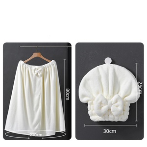 Women's Bathrobe Thickened Coral Fleece Tube Top Bath <b>Towel</b> Household Bath Soft Absorbent Can Be Worn Can Be <b>Wrapped</b> Bath Skirt - Product Image 6