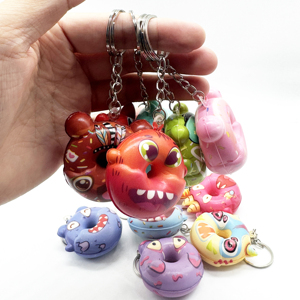 Juguetes de Cápsula al por Mayor: Lindos Mini Donuts de Peluche, Llaveros de Monstruos Pequeños, Juguetes Blandos de PU de Levantamiento Lento para Niños - Product Image 5