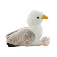 Peluche de mouette réaliste en polaire douce, 11-30 cm, cadeau, en stock, personnalisation OEM, vente en gros usine