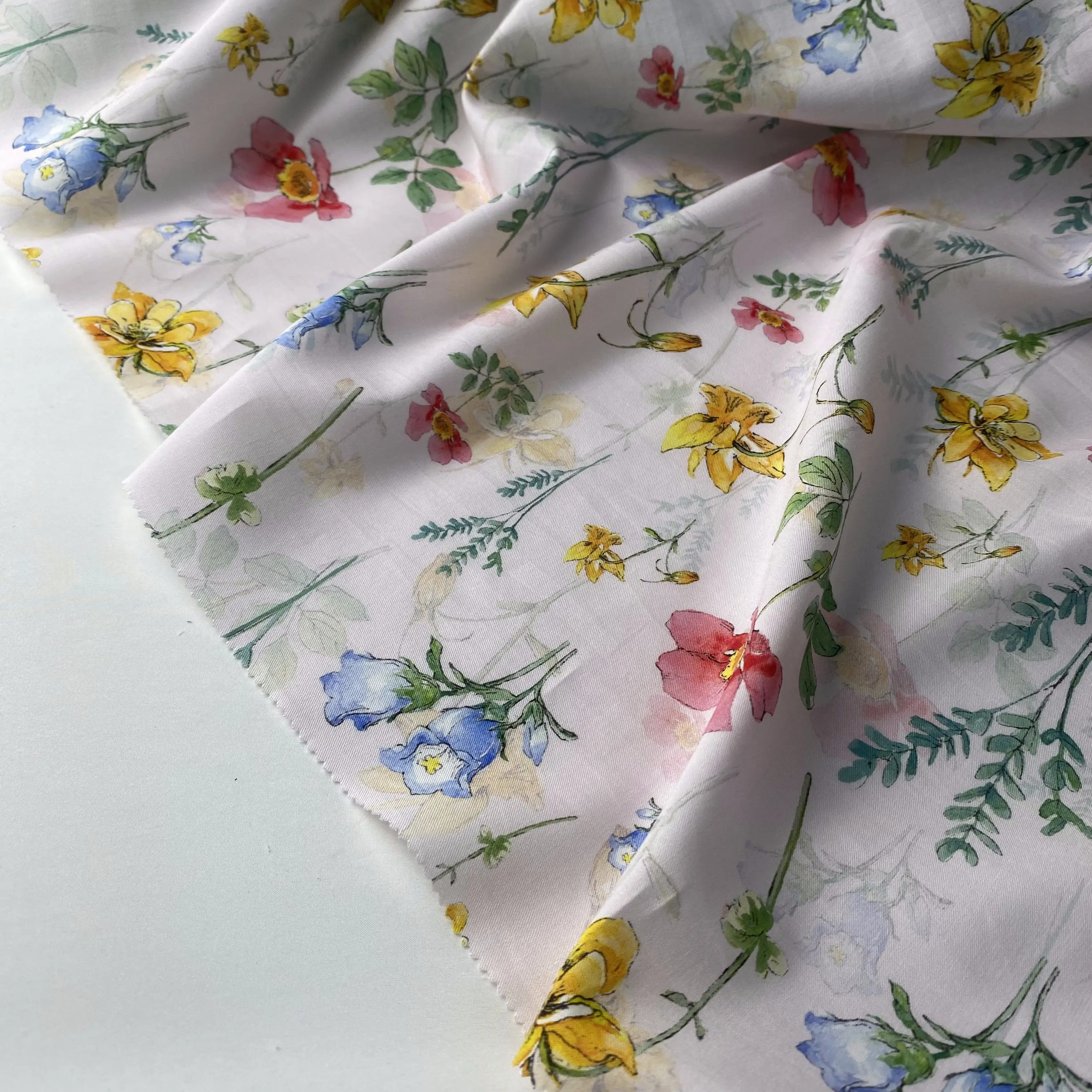 2024 nuovo tutto il cotone popeline opaca pittura a olio stile fiore camicia stampata abito tessuto abbigliamento per bambini tessuto bagaglio