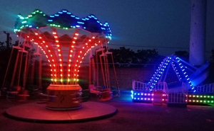 Columpio Giratorio Infantil Happy, Mini <span class=keywords><strong>Silla</strong></span> Voladora para Parque de Aventuras al Aire Libre, con Construcción de Fibra de Vidrio y Plástico para Niños - Product Image 5