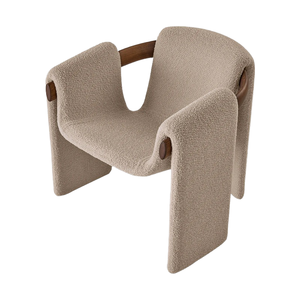 Fauteuil lounge minimaliste scandinave en bois et cuir <span class=keywords><strong>vintage</strong></span> Fauteuil d'appoint ergonomique et confortable d'hôtel pour la maison et les meubles de maison - Product Image 4