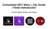 Etiqueta adhesiva epoxi NFC con código QR personalizado, pago de 13,56 MHZ, Chip programable, moneda de PVC, Mini etiqueta pequeña, pegatinas de código QR RFID NFC