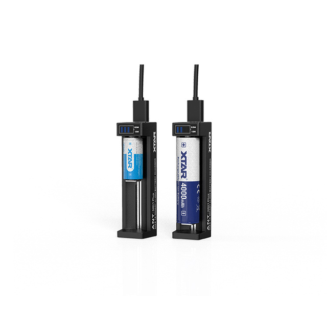 XTAR ANT NEW MC1 Plus Type-C Port 0.5-1A Charging Current 3.7v 1 Slot Cylindrical Lithium 18650 Li-ion Battery Charger