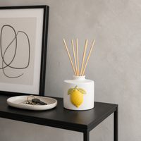 Bouteille diffuseur d'arômes en céramique personnalisée au design citron, style européen, récipient décoratif pour cadeaux, vente en gros