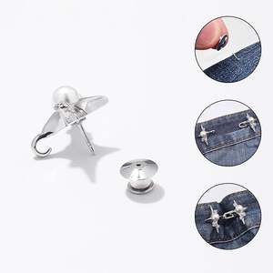 Ajusteur de taille, clip de serrage de taille Pearl Star, boutons de jeans instantanés sans <span class=keywords><strong>couture</strong></span>, épingles pour jeans amples, robes, jupes - Product Image 5