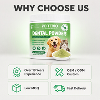 Poudre dentaire en gros pour chiens – Nettoyage des dents, soin buccal, supplément naturel pour l'haleine des chiots, chiens adultes et seniors – OEM