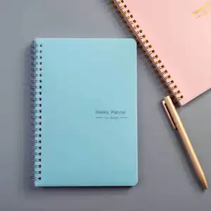 Carnet de notes personnalisé, couverture en plastique, Pages doublées, cadeau pour l'école, carnet de notes en spirale