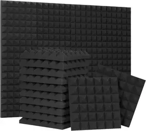 Poliüretan ses emici pamuk ses geçirmez duvar panelleri kendinden yapışkanlı ses geçirmez köpük paneller
