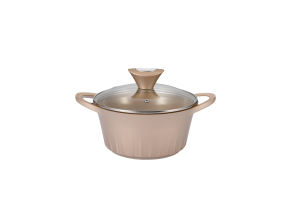 Ensemble de 10 casseroles en aluminium moulé sous pression avec fond à induction, nouveau modèle, avec couvercle en verre, revêtement antiadhésif, idéal pour la cuisine à domicile - Product Image 2