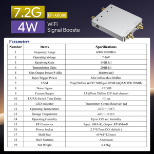 7.2G Dual Band <strong>Signal</strong> Extender 4W Low <strong>Noise</strong> 2.5dB for WiFi 6E/7 &amp; Long Range Wireless Communication - Product Image 6