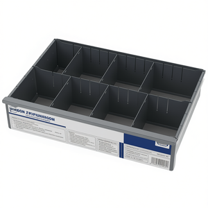 Car <b>Organizer</b> <b>Drawer</b> Tray 8 Compartment Storage Box For Vehicle Interior Use - Product Image 2