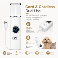 Kit de toilettage pour chien 4 en 1, tondeuse à poils pour chat sans fil, coupe-ongles pour animaux de compagnie, meuleuse à ongles, faible bruit, rechargeable, acier inoxydable, OEM/ODM