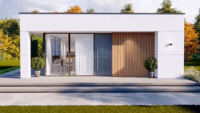 Studio de jardin préfabriqué modulaire | Cabine de glamping mobile | Maison mobile pour une utilisation en cabine Airbnb et Apple