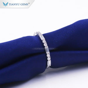 Tianyu gemas joyería personalizada mejor Esmeralda y redondo corte anillo 14k 18k anillos de oro blanco - Product Image 3