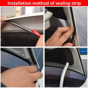 EPDM D Shape 3M Adhesive Rubber Door Window Frame Seals Foam Weather Stripping Sound Proof Sealing Strips Draught Excluder