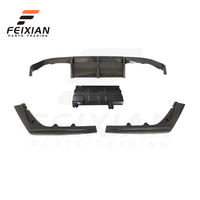 Diffuseur arrière en ABS de style M3 en forme de V FeiXian pour Série 3 F30 2013-2018 avec/sans éclairage, kit carrosserie universel