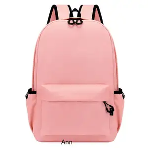 Asian 17Inch School Durable Polyester Material Middle High School All Use Pink Color Kids School Bag