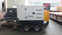 Générateur diesel de 20kva 30kva 37.5kva 30kw avec la remorque à quatre roues appropriée pour la machine mobile