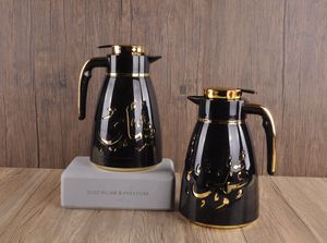 1000ml Dallah Thermos rivestimento in oro caffettiera Set di teiere isolanti di lusso per Ramadan - Product Image 4