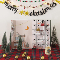 Calendrier de l'Avent de Luxe 12 Jours pour la Beauté, Boîte Rigide Personnalisée en Carton Gaufré, Emballage Écologique pour Compte à Rebours de Noël