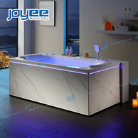 Baignoire de massage à remous JOYEE de 1,7 m, baignoire autoportante en acrylique, design moderne