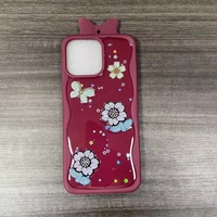 Coque de téléphone en TPU avec motif floral et papillon pour iPhone 17 16 15 14 13 12 11 et Samsung A53 A52 A17 A16 A07 A06 A15 A05