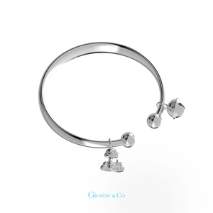 Silver (Plated in <b>Rose</b>/Yellow/Platinum <b>Gold</b>) Cute Children Pure Silver <b>Bracelet</b> - At Ty 2025 Edition Bangles - Product Image 6