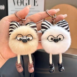 Llavero <span class=keywords><strong>de</strong></span> felpa con forma <span class=keywords><strong>de</strong></span> conejo, estilo gafas, colgante <span class=keywords><strong>de</strong></span> dibujos animados, adorno para bolso y coche, <span class=keywords><strong>de</strong></span> Hebei - Product Image 1