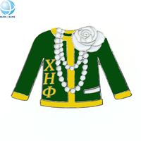 Broche de chaussure personnalisée en cristal jaune-vert Sorority 1932 XHO, bijou pour talon haut Chi Eta Phi, cadeau pour la confrérie