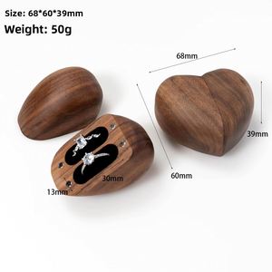 Supplier Personalized Wooden Heart <b>Ring</b> Box, Engraved <b>Names</b> & Date Wedding <b>Ring</b> Holder, Customized Keepsake Gifts for Couples - Product Image 3