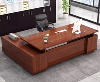 Moderna scrivania in legno a forma di L mobili di lusso Executive Office funziona a gestire tavolo scrivania ad angolo scrivanie da ufficio