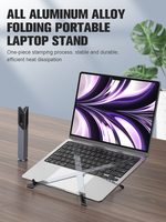 Support d'ordinateur portable réglable de haute qualité pliant et soulevant le support de refroidissement d'ordinateur portable en aluminium Portable