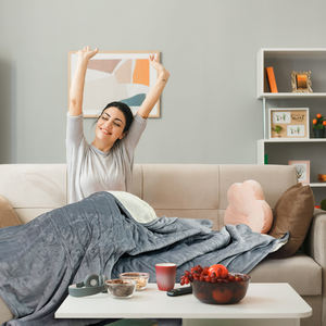 Couverture chauffante électrique en flanelle polaire <span class=keywords><strong>rechargeable</strong></span> avec interrupteur de commande, couverture chauffante électrique King Size pour l'hiver, prise UK - Product Image 2