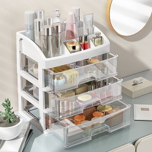 Office Organizer <b>Storage</b> <b>Drawers</b> Transparent Desk Organizer Multifunctional <b>Plastic</b> PP Standing Type Rectangle Cute Style - Product Image 3