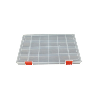 Plastic <b>Storage</b> <b>Box</b> 24 36 Compartment Rectangular Office Organizer With Lid For <b>Small</b> Parts Hardware Accessories Display - Product Image 5