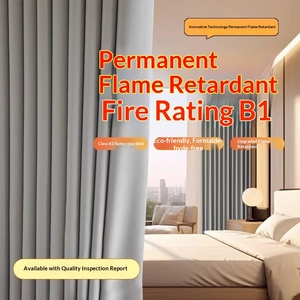 Cortina Ignífuga de Poliéster Gris Clase B1 <span class=keywords><strong>con</strong></span> Alto Nivel de Sombreado para Hoteles, Salas de Ordenadores, Cibercafés, Dormitorios Escolares - Product Image 2