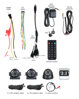 Kit MDVR 4G GPS 4CH 1080P AHD véhicule Mobile DVR enregistreur vidéo Kit avec 4 pièces caméra pour camion Bus RV Van