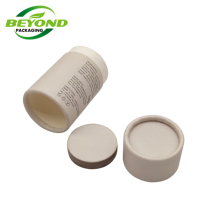 Boîte de papier ronde de luxe Push up en bâton de déodorant de parfum solide écologique de 2 oz Conteneur de tubes de baume à lèvres de forme ovale