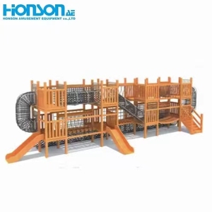 Parco giochi all'aperto per bambini commerciale di alta qualità realizzato in legno per attrezzature da divertimento Slide Swing - Product Image 1