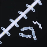 Clips en plastique imperméables pour bande LED, pour éclairage décoratif extérieur, clips de fixation transparents pour bande LED, pour montage invisible de la lumière