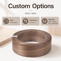 Bande de chant PVC MINGBANG 0,4-3 mm pour accessoires de mobilier, bande de chant PVC 2 mm 50 mm aspect bois foncé, ruban de chant souple