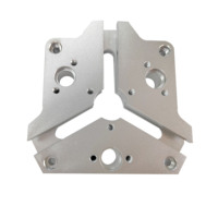 Plaque de base en alliage d'aluminium usinée CNC de haute précision, sablée sur mesure avec trous filetés pour l'automatisation industrielle OEM